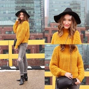 Ribbed Turtleneck Sweater